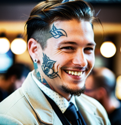 Portrait of Ethan Williams, tattoo artist
