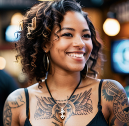 Portrait of Toya Davis, tattoo artist